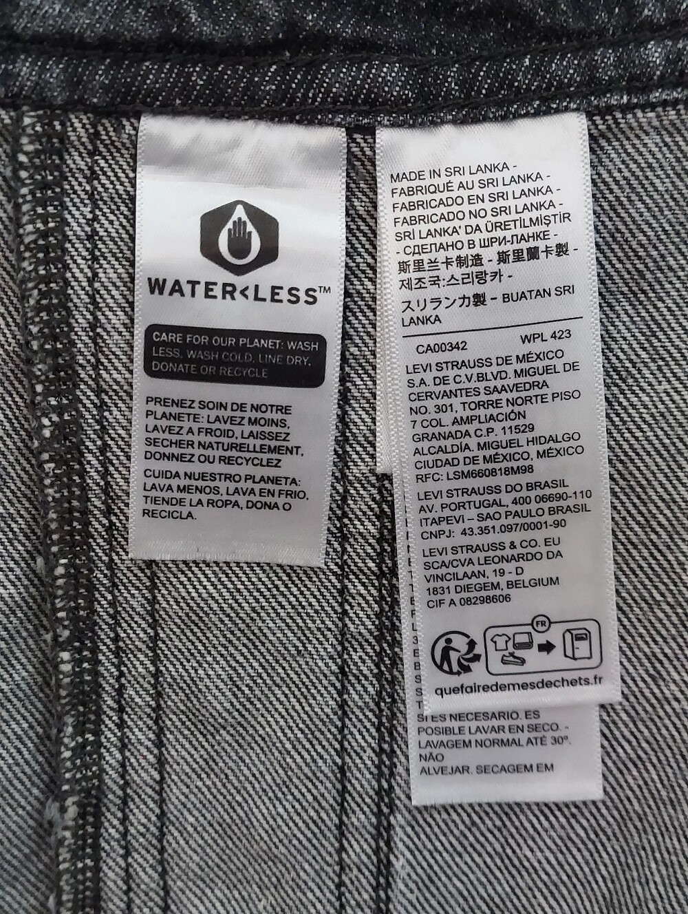 Levi's Washed Black Denim Cut-off Overalls, Womens, Size Xl - Picture 7 of 8